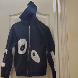 Loud Apparel black hoodie with white eye design sz 14